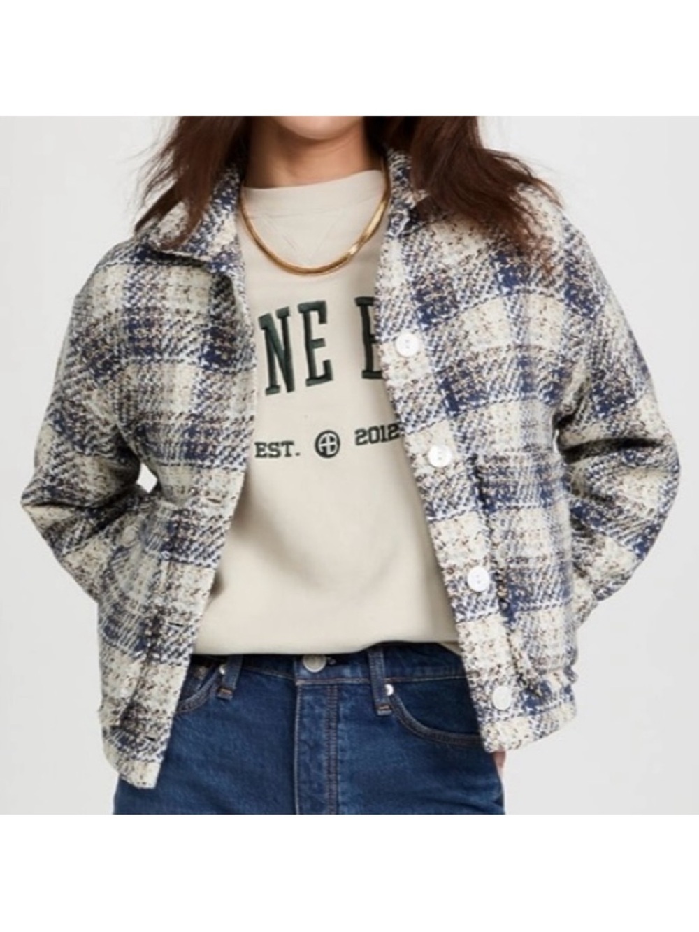NWT Blank NYC Once In A Lifetime Cropped Tweed Shacket Size XS Retail
$128.00